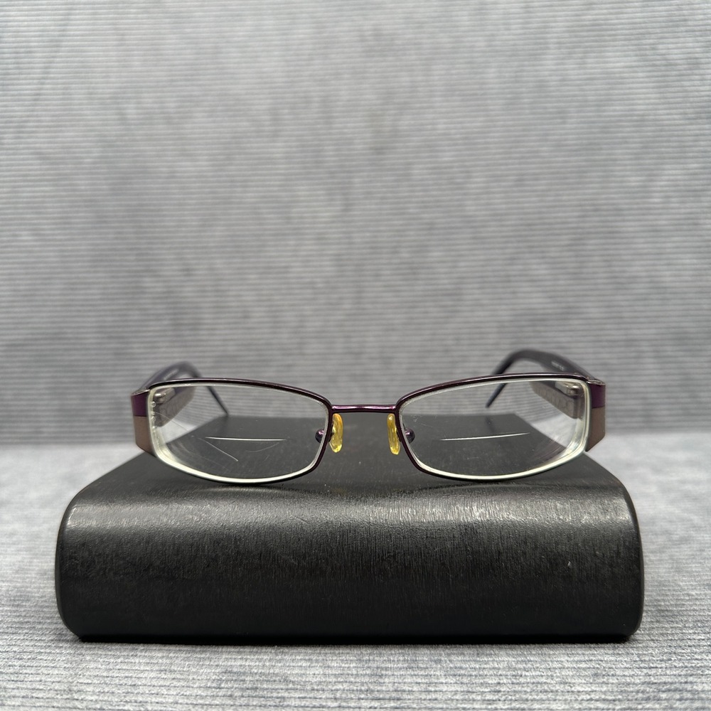 Takumi T9795 Purple Rectangular Y2K Eyeglasses Frames 50/17 135 Patented Tech